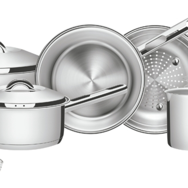 Jogo De Panelas Solar Em Aco Inox Fundo Triplo 6 Pecas Tramon