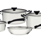 Jogo De Panelas Solar Silicone Inox Fundo Triplo 4 Peças Tram