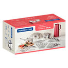 Jogo De Panelas Tramontina Allegra Em Aço Inox Com Fundo Trip