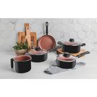 Jogo De Panelas Tramontina Caribe 5 Peças Preto Antiaderente