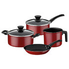 Jogo De Panelas Tramontina Coimbra 4 Peças Vermelha Em Alumín