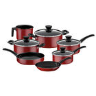Jogo De Panelas Tramontina Coimbra 7 Peças Vermelha Em Alumín