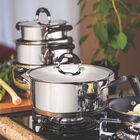 Jogo De Panelas Tramontina Duo Silicone 5 Peças Aço Inox Fund