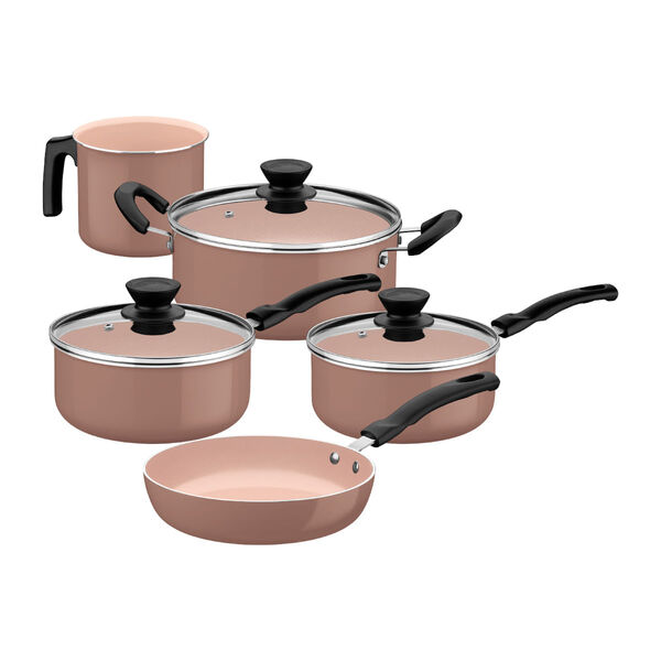 Jogo De Panelas Tramontina Évora Revestimento Cerâmico Capucc