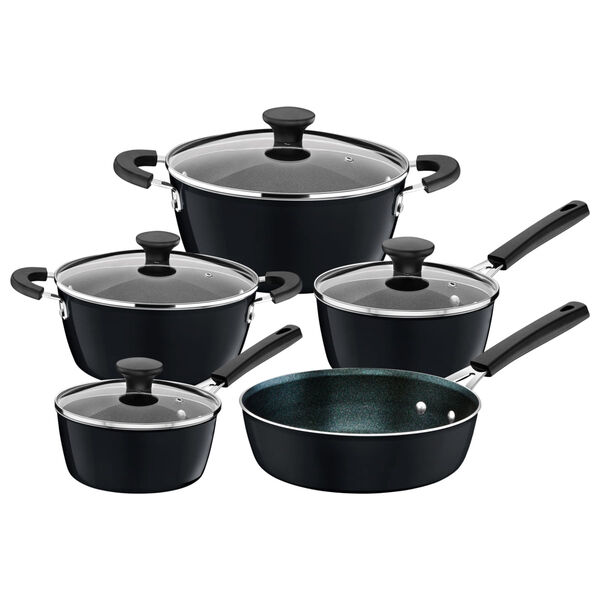 Jogo De Panelas Tramontina Glenz Em Alumínio Starflon Crystal