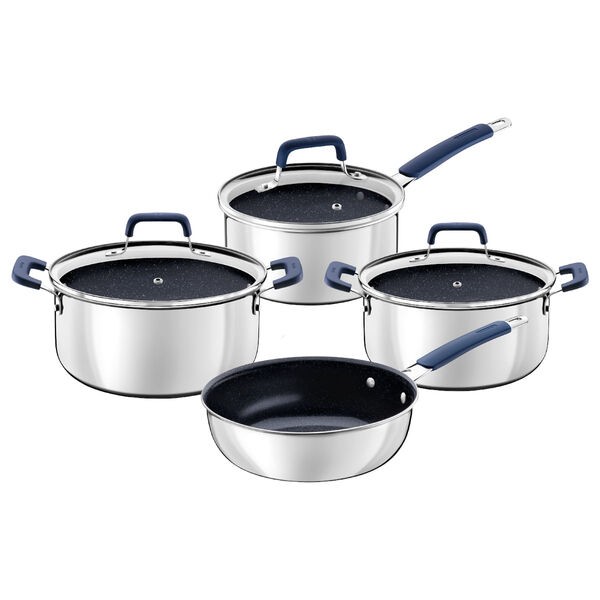 Jogo De Panelas Tramontina Romagna Aço Inox Cerâmico Black St