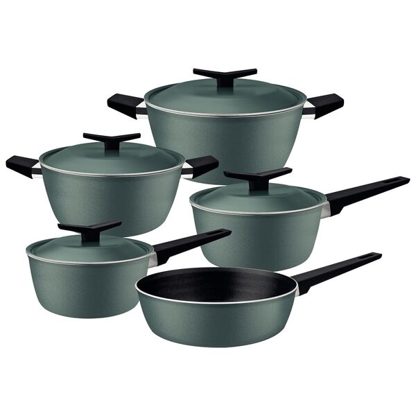 Jogo De Panelas Tramontina Spezia 5 Peças Em Alumínio Antiade