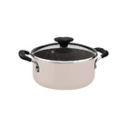 Jogo De Panelas Tramontina Tunis 5 Peças Rosa Trufado Em Alum