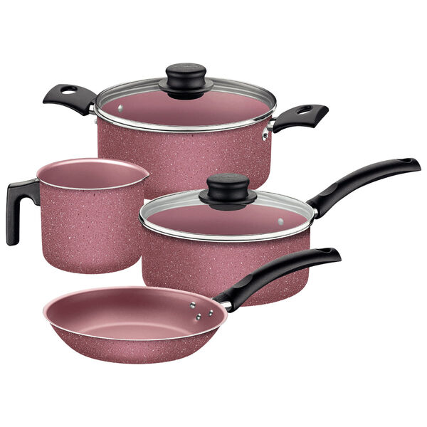 Jogo De Panelas Tramontina Turim 4 Peças Em Alumínio Antiader