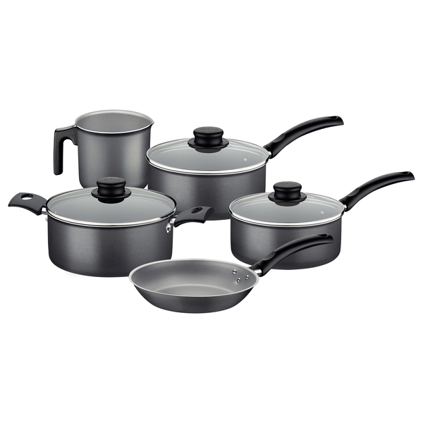 Jogo de Panelas Tramontina Turim Alumínio com Revestimento Interno e Externo em Antiaderente Starflon Max Chumbo 5 Peças