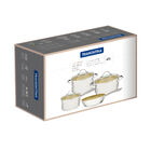 Jogo De Panelas Tramontina Una Ceramic Em Aço Inox Com Fundo