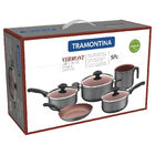 Jogo De Panelas Tramontina Vermont 5 Peças Grafite Em Alumíni