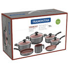 Jogo De Panelas Tramontina Vermont 7 Peças Grafite Em Alumíni