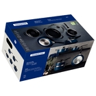 Jogo de Panelas Tramontina Tunis Alumínio Revestimento Interno Cerâmico e Externo Siliconado Azul Mediterrâneo 5 Peças