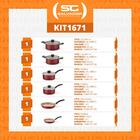 Jogo De Panelas Turim 6 Peças Alumínio Antiaderente Ptv Verme