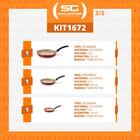 Jogo De Panelas Turim 7 Peças Alumínio Antiaderente Ptv Verme