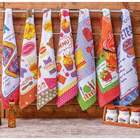 Jogo De Pano De Prato Atoalhado Dia A Dia 07 Peças - Variadas