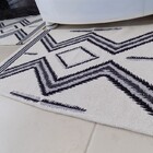 Jogo De Passadeira Para Cozinha Cru E Preto In 3 Peças