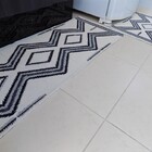 Jogo De Passadeira Para Cozinha Cru E Preto In 3 Peças