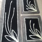 Jogo De Passadeira Para Cozinha Retalho Em Malha  Cinza Com P