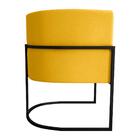 Jogo De Poltronas Decorativas Anne Veludo Amarelo