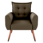 Jogo De Poltronas Decorativas Emma  Suede Cappuccino