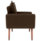 Jogo De Poltronas Decorativas Emma  Suede Marrom