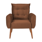 Jogo De Poltronas Decorativas Emma Veludo Ferrugem