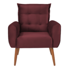 Jogo De Poltronas Decorativas Emma Veludo Vinho