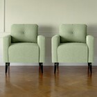 Jogo De Poltronas Decorativas Lupin Boucle Oliva