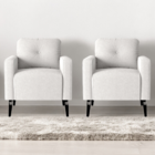 Jogo De Poltronas Decorativas Nina Boucle Bege