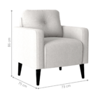 Jogo De Poltronas Decorativas Nina Boucle Bege