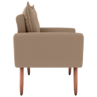 Jogo De Poltronas Decorativas Park  Suede Bege