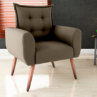 Jogo De Poltronas Decorativas Park  Suede Cappuccino