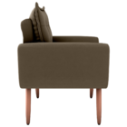Jogo De Poltronas Decorativas Park  Suede Cappuccino