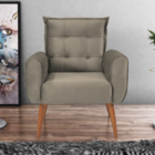 Jogo De Poltronas Decorativas Park Veludo Cappuccino