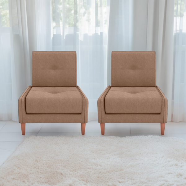 Jogo De Poltronas Decorativas Rita Boucle Marrom