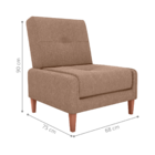 Jogo De Poltronas Decorativas Rita Boucle Marrom