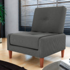 Jogo De Poltronas Decorativas Rita Suede Cinza