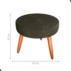 Jogo De Poltronas E Puff Austin Veludo Turkey Marrom