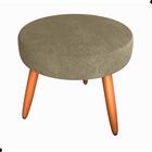 Jogo De Poltronas E Puff Livia Veludo Turkey Cappuccino