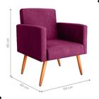 Jogo De Poltronas E Puff Livia Veludo Turkey Marsala