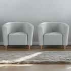 Jogo De Poltronas Para Sala Baker Prata