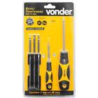 Jogo De Ponteiras Longas 10 Peças Encaixe Sextavado 1/4" E 5/