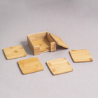Jogo De Porta Copos Quadrado De Bambu 6pcs - Oikos Natural U