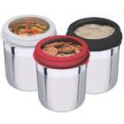 Jogo De Potes Com Tampa Vermelha 3 Pçs Tramontina