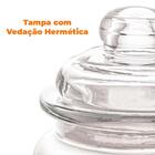 Jogo De Potes De Vidro Borossilicato Arena 260ml 8 Peças - Ly