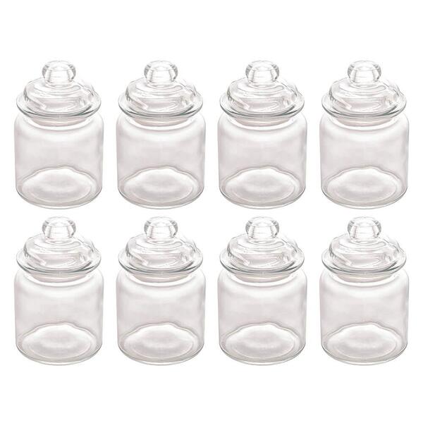 Jogo De Potes De Vidro Borossilicato Arena 260ml 8 Peças - Ly