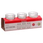 Jogo De Potes De Vidro Hermético Multiuso 130ml 12 Peças - Ha