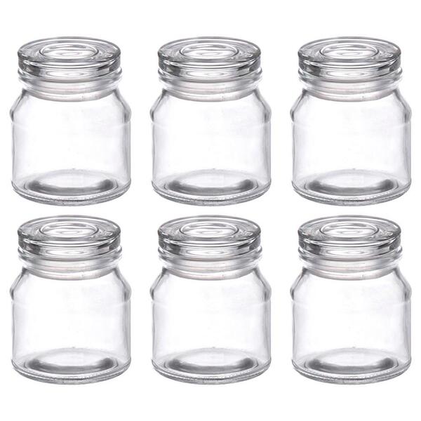 Jogo De Potes De Vidro Hermético Multiuso 130ml 6 Peças - Hau